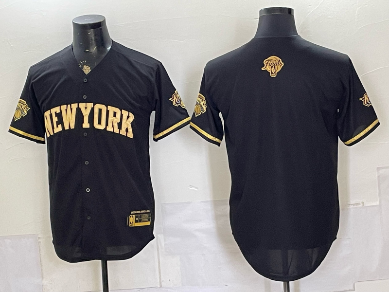 Men New York Knicks blank black 2026 Nike NBA jersey 062502